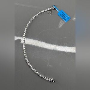 925 Sterling Silver Moissanite Tennis Bracelet 3mm 5.41 CTW 7 inches